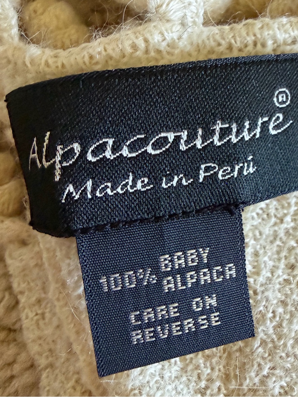Cream Alpaca Scarf/Wrap
